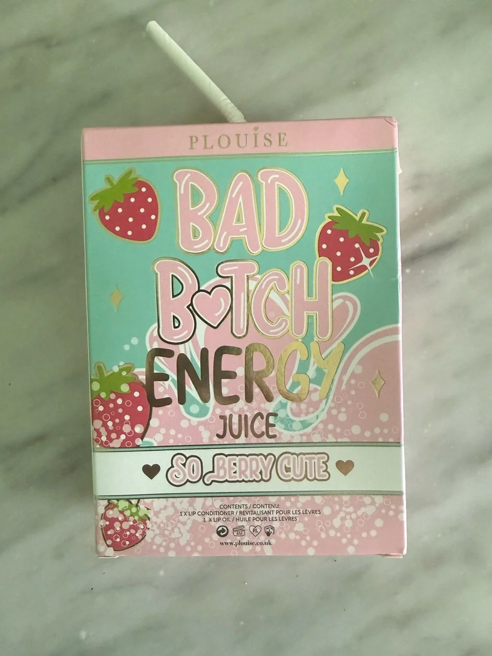 P Louise Bad B*tch Energy Strawberry Lip Duo NIB